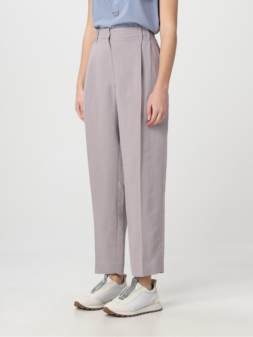 Brunello Cucinelli Pleated Linen Blend Pants size 0-2